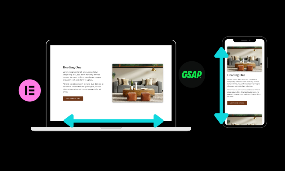 Elementor GSAP Tutorial Horizontal and vertcial scrolling
